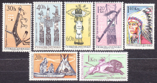 ČSSR 1966, Pofis 1535-1541, ** čistá séria. INDIÁNI.
