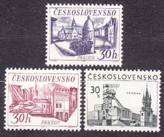 ČSSR 1967, Pofis 1627-1629 ** čistá séria. MESTÁ.