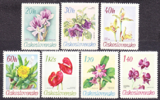 ČSSR 1967, Pofis 1630-1636 ** čistá séria. KVETY BOTANICKÝCH ZÁHRAD.