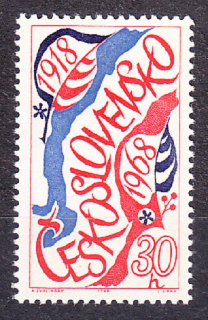 ČSSR 1968, Pofis 1655, ** čistá séria. 50. VÝROČIE ČESKOSLOVENSKA.