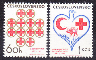 ČSSR 1969, Pofis 1741-1742, ** čistá séria. ČERVENÝ KRÍŽ.