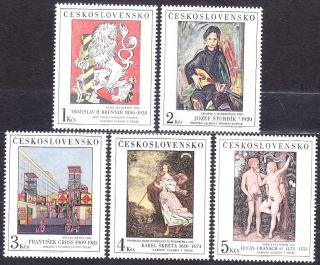 ČSSR 1986, Pofis 2772-2776, ** čistá séria. UMENIE - MAĽBY.