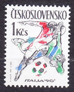 ČSSR 1990, Pofis 2941, ** čistá séria. FUTBAL - MAJSTROVSTVÁ SVETA V TALIANSKU.