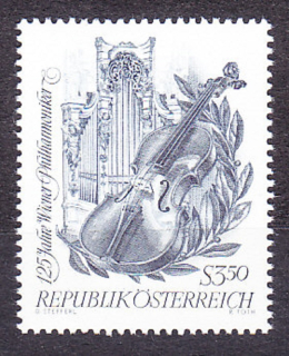 RAKÚSKO 1967, Michel 1236, ** čistá séria. VIEDENSKÁ FILHARMÓNIA.
