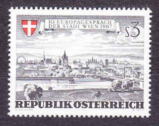 RAKÚSKO 1967, Michel 1241, ** čistá séria. MESTO VIEDEŇ.