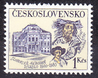 ČSSR 1980, Pofis 2427, ** čistá séria. SLOVENSKÉ NÁRODNÉ DIVADLO.