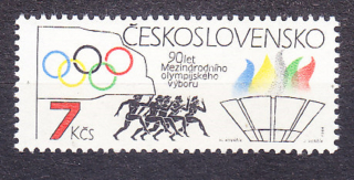 ČSSR 1984, Pofis 2633, ** čistá séria. MEDZINÁRODNÝ OLYMPIJSKÝ VÝBOR.