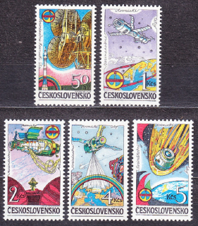 ČSSR 1984, Pofis 2638-2642, ** čistá séria. INTERKOZMOS.