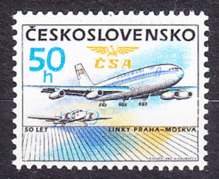 ČSSR 1986, Pofis 2743, ** čistá séria. LET PRAHA - MOSKVA.