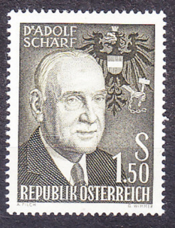 RAKÚSKO 1960, Michel 1075, ** čistá séria. PREZIDENT A. SCHARF.
