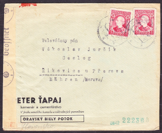 SLOVENSKÝ ŠTÁT 1942, obálka. KAMENÁR A CEMENTÁRSTVO, PETER ŤAPAJ - ORAVSKÝ BIELY POTOK.
