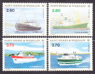 ST. PIERRE ET MIQUELON 1994, Michel 677-680, ** čistá séria. KOLÓNIE. LODE.