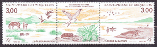 ST. PIERRE ET MIQUELON 1987, Michel 554-555, ** čistá séria v spojke. KOLÓNIE. OCHRANA PRÍRODY.