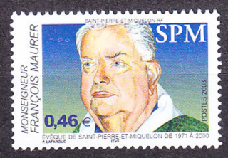 ST. PIERRE ET MIQUELON 2003, Michel 875, ** čistá séria. KOLÓNIE. BISKUP F. MAURER.
