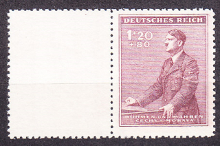 PROTEKTORÁT 1942, Pofis 76 KĽ, ** čistý ľavý kupón. 53. NARODENINY.