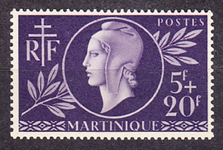 MARTINIQUE 1944, Michel 202, * čistá séria. KOLÓNIE. ČERVENÝ KRÍŽ.