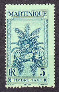 MARTINIQUE 1933, Michel 12, ** čistá. KOLÓNIE. DOPLATNÉ. OVOCIE.