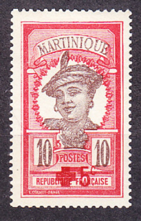 MARTINIQUE 1915, Michel 77, * čistá séria. KOLÓNIE. ČERVENÝ KRÍŽ.