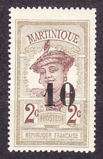 MARTINIQUE 1920, Michel 79, ** čistá. KOLÓNIE. PRETLAČ.