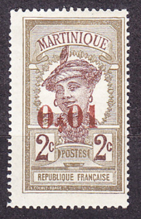 MARTINIQUE 1924, Michel 118, ** čistá. KOLÓNIE. PRETLAČ.
