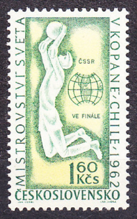 ČSSR 1962, Pofis 1258, ** čistá séria. FUTBAL - MAJSTROVSTVÁ SVETA, FINÁLE.