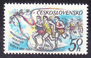 ČSSR 1980, Pofis 2422, ** čistá séria. MEDZINÁRODNÝ MARATÓN MIERU V KOŠICICACH.