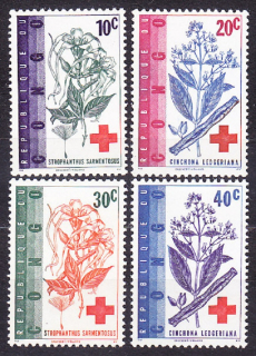 KONGO ( KINSHASA ) 1963, Michel 119-122, ** čisté. LIEČIVÉ RASTLINY.