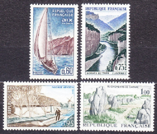 FRANCÚZSKO 1965, Michel 1516-1519, ** čistá séria. KRAJINY.