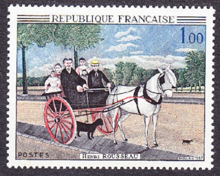 FRANCÚZSKO 1967, Michel 1575, ** čistá séria. MAĽBY - HENRI ROUSSEAU.
