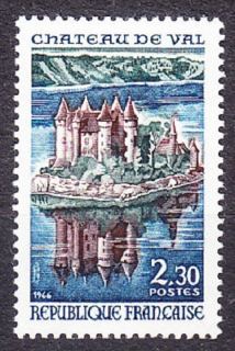 FRANCÚZSKO 1966, Michel 1565, ** čistá séria. ZÁMOK DE VAL BEI BORT.