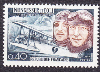 FRANCÚZSKO 1967, Michel 1580, ** čistá séria. SLÁVNI LETCI, STARÉ LIETADLO.