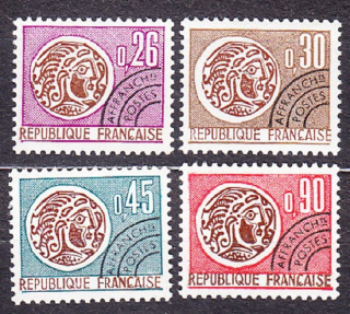 FRANCÚZSKO 1971, Michel 1761-1764, ** čistá séria. KELTSKÉ MINCE.