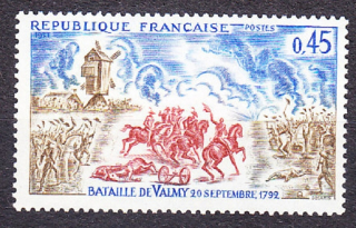 FRANCÚZSKO 1971, Michel 1767, ** čistá séria. BITKA U VALMY.