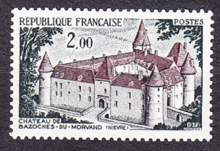 FRANCÚZSKO 1972, Michel 1805, ** čistá séria. ZÁMOK BAZOCHES.
