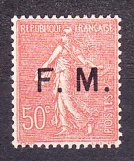 FRANCÚZSKO 1929, Michel 6, * čistá séria. VOJENSKÉ - POĽNÁ POŠTA. ROZSIEVAČKA - PRETLAČ.