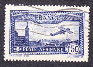 FRANCÚZSKO 1930, Michel 255, razená séria + perfín. LETECKÉ.