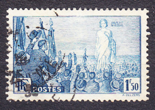 FRANCÚZSKO 1936, Michel 334, razená séria. MEDZINÁRODNÁ MIEROVÁ KONFERENCIA.