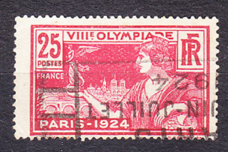 FRANCÚZSKO 1924, Michel 170, razená. LOH V PARÍŽI.