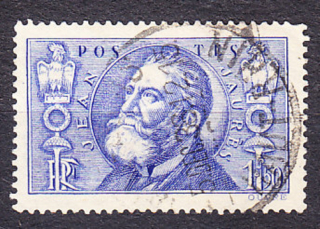 FRANCÚZSKO 1936, Michel 325, razená. POLITIK J. JAURÉS.