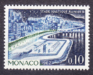 MONAKO 1962, Michel 693, ** čistá séria. PLAVECKÝ ŠTADIÓN.