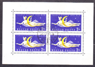 MAĎARSKO 1961, Michel 1761 A Klb. , razený tlačový list. SONDA NA VENUŠU.