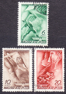 MAĎARSKO 1940, Michel 623-625, razená séria. M. HORTHY - LETECKÝ FOND.