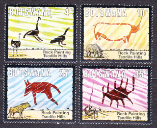 BOTSWANA 1975, Michel 136-139, ** čistá séria. SKALNÉ MAĽBY.