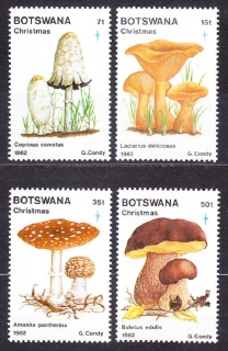 BOTSWANA 1982, Michel 317-320, ** čistá séria. HUBY.