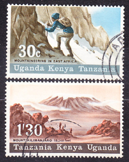 KEŇA / UGANDA / TANZÁNIA 1968, Michel 169, 171, razené. HOROLEZECTVO.
