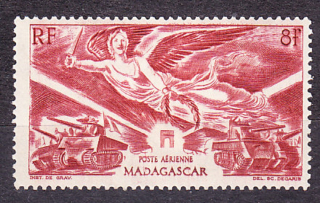 MADAGASCAR 1946, Michel 410, * čistá séria. KOLÓNIE. LETECKÉ - VÍŤAZSTVO.