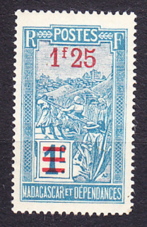 MADAGASCAR 1922, Michel 175, * čistá. KOLÓNIE. PLANTÁŽ - PRETLAČ.