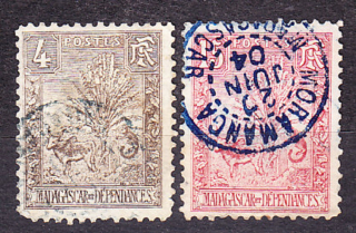 MADAGASCAR 1903, Michel 61, 64, razené. KOLÓNIE. KRAJINY.