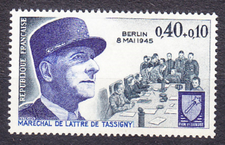 FRANCÚZSKO 1970, Michel 1712, ** čistá séria. MARŠÁL DE LATTRE DE TASSIGNY.