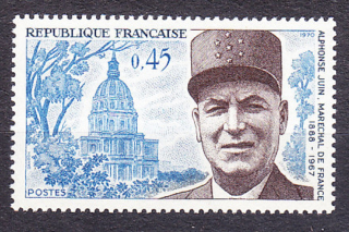 FRANCÚZSKO 1970, Michel 1700, ** čistá séria. MARŠÁL ALPHONSE JUIN.